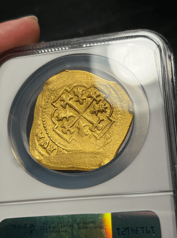 Mexico 8 Escudos 1711 "1715 Fleet Shipwreck" NGC AU 7