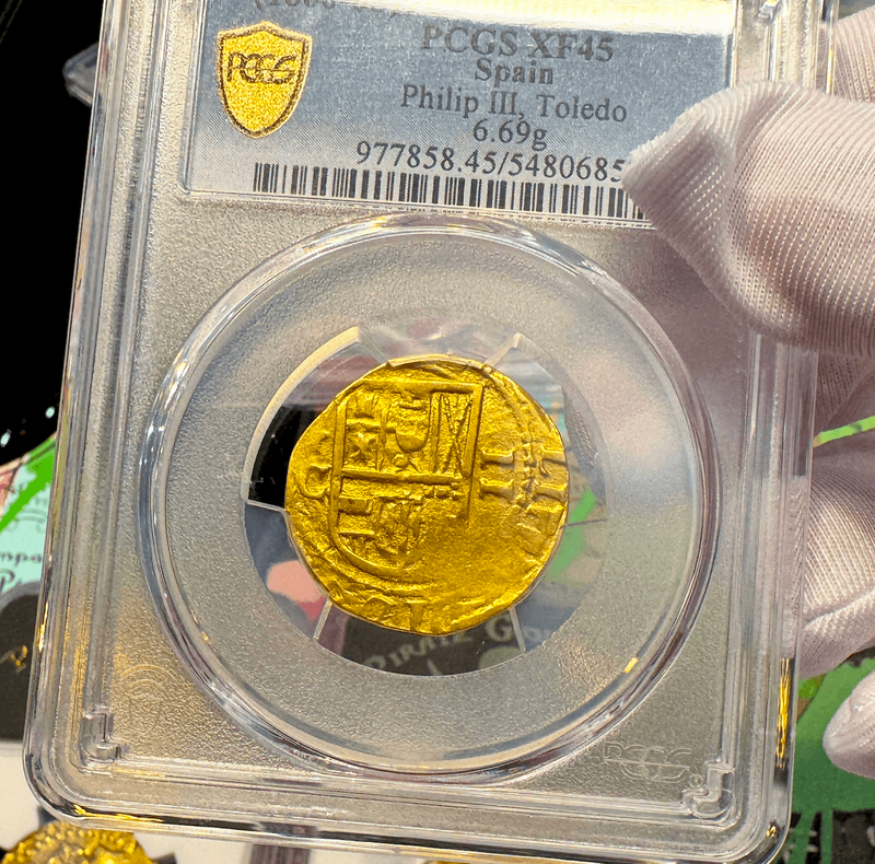 Spain 2 Escudos 1600/599 "Toledo" PCGS 45 2