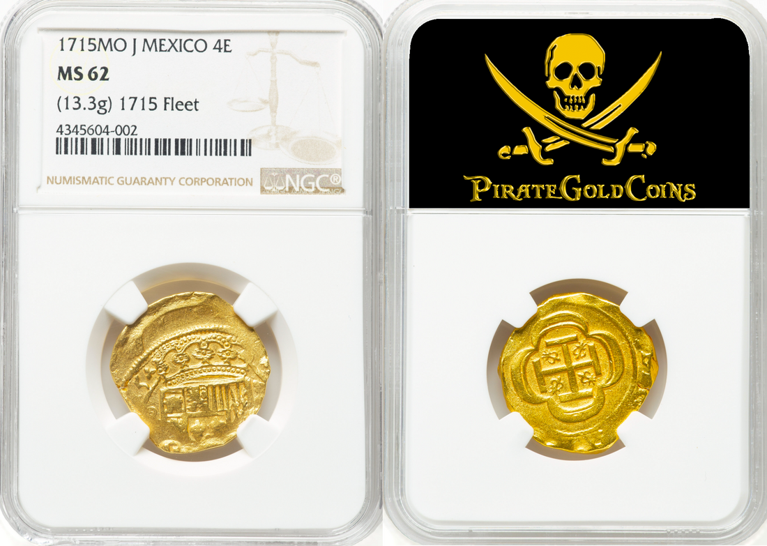 Mexico 4 Escudos 1715 "1715 Fleet Shipwreck" NGC 62