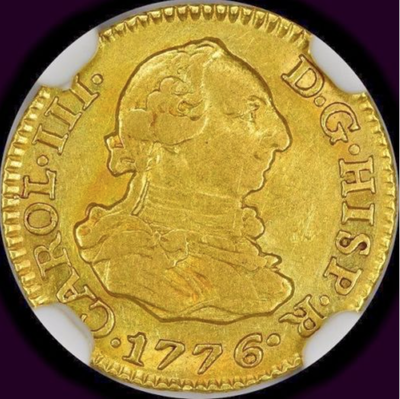 Spain  1/2 Escudo  1776  "Charles - Only 12 Known"  NGC 50 4