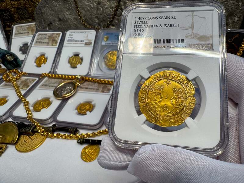 Spain 2 Excelentes 1497 "King & Queen" NGC 45 5