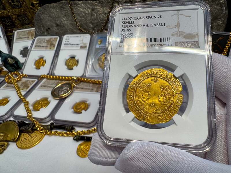 Spain 2 Excelentes 1497 "King & Queen" NGC 45 29