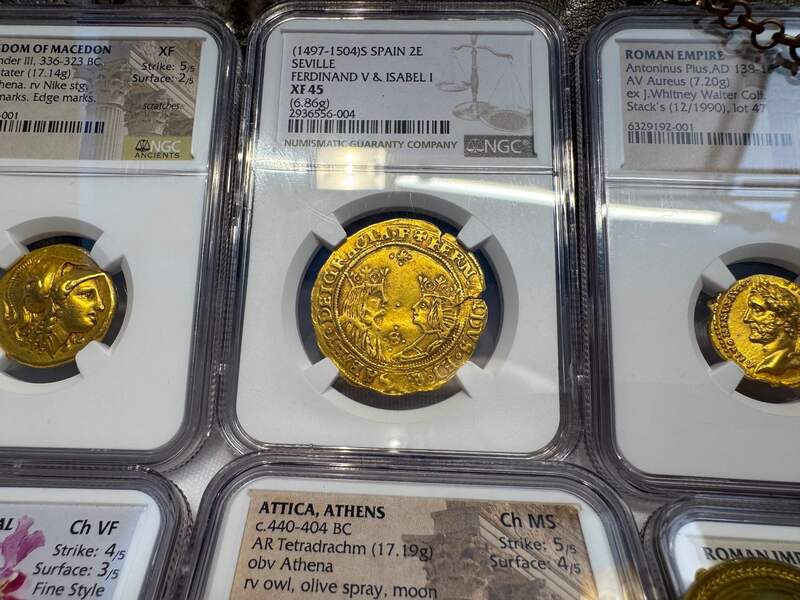 Spain 2 Excelentes 1497 "King & Queen" NGC 45 36