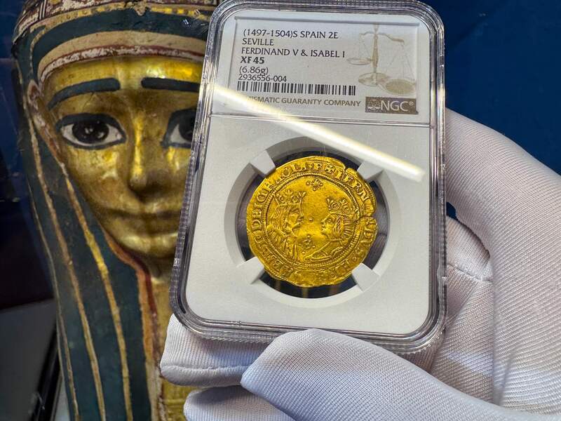 Spain 2 Excelentes 1497 "King & Queen" NGC 45 41