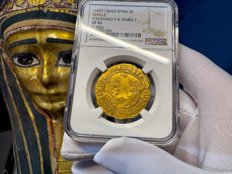 Spain 2 Excelentes 1497 "King & Queen" NGC 45 42