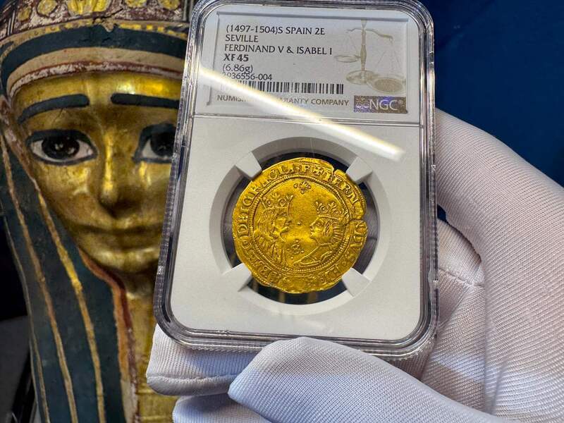 Spain 2 Excelentes 1497 "King & Queen" NGC 45 43