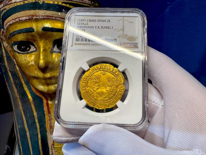 Spain 2 Excelentes 1497 "King & Queen" NGC 45 44