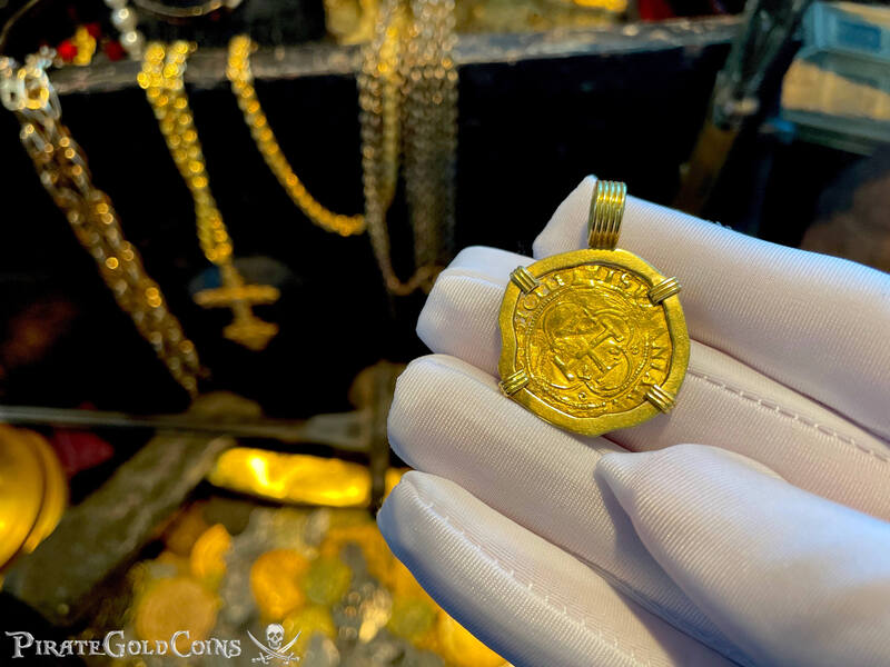 Spain 1 Escudo 1504-55 "Charles & Johanna" 18kt Pendant 5