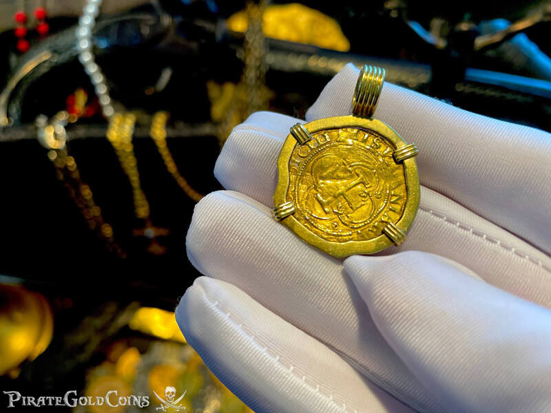 Spain 1 Escudo 1504-55 "Charles & Johanna" 18kt Pendant 6