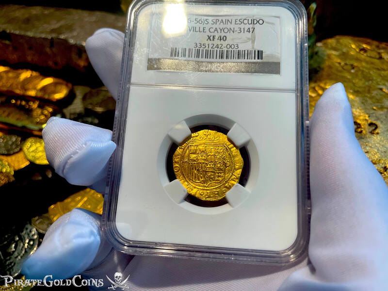 Spain 1 Escudo 1516-56 "Great Details" NGC 40 6