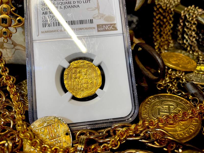 Spain 1 Escudo 1516-56 "Charles & Joanna" NGC 58 6