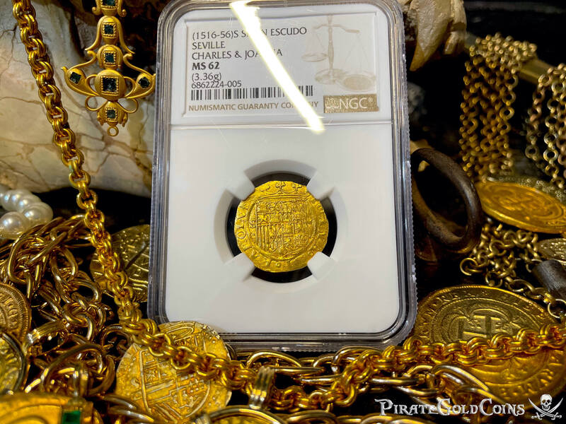 Spain 1 Escudo 1516-56 "Charles & Joanna" NGC 62