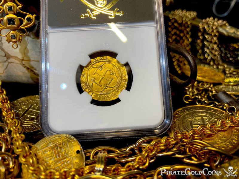 Spain 1 Escudo 1516-56 "Charles & Joanna" NGC 62 17