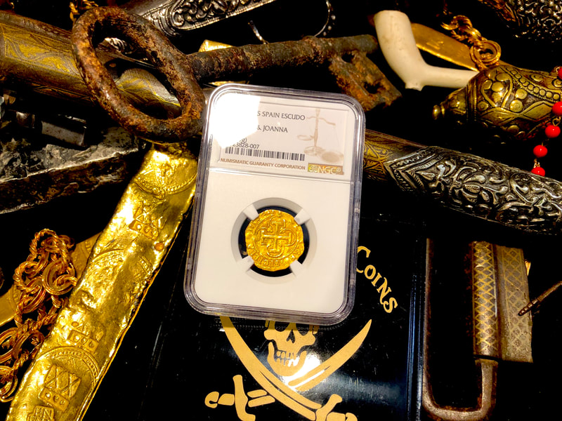 Spain 1 Escudo 1516-56 "Mint State Carlos & Johanna" NGC 62 2
