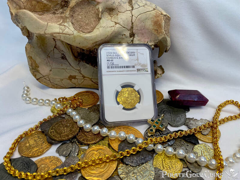 Spain 1 Escudo 1516-56 "Mint State" NGC 62 3