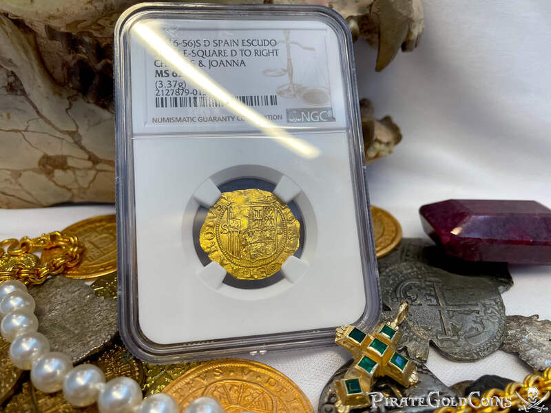 Spain 1 Escudo 1516-56 "Mint State" NGC 62 4