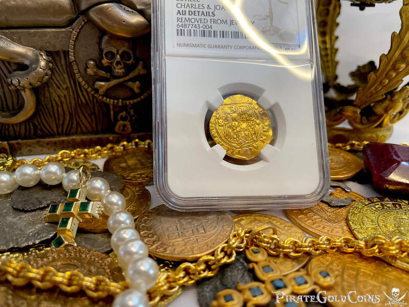 Spain 1 Escudo 1516-56 "Great Details" NGC AU 4