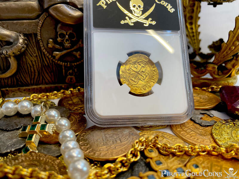 Spain 1 Escudo 1516-56 "Great Details" NGC AU 17