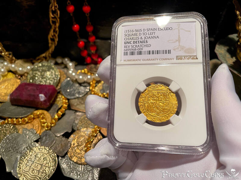 Spain 1 Escudo 1516-56 "Great Details" NGC UNC Dets