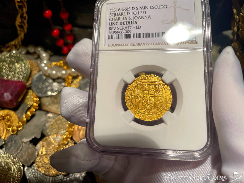 Spain 1 Escudo 1516-56 "Great Details" NGC UNC Dets 6