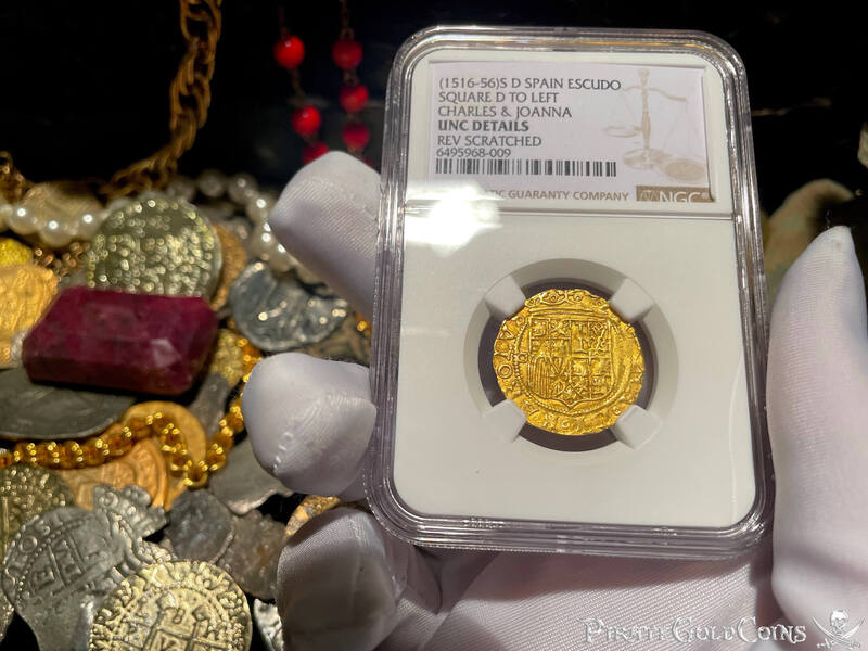 Spain 1 Escudo 1516-56 "Great Details" NGC UNC Dets 8