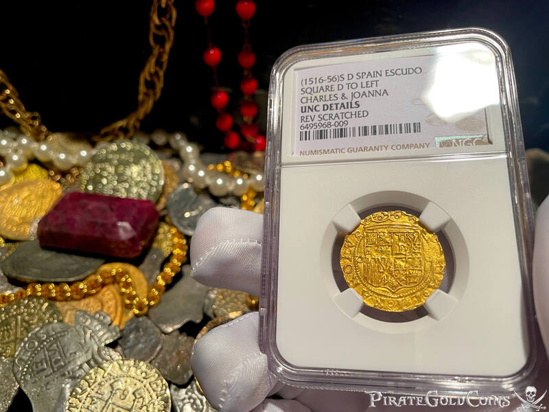 Spain 1 Escudo 1516-56 "Great Details" NGC UNC Dets 13