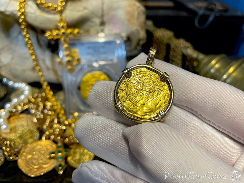 Spain 1 Escudo 1516-56 "Charles & Joanna" Pendant 8