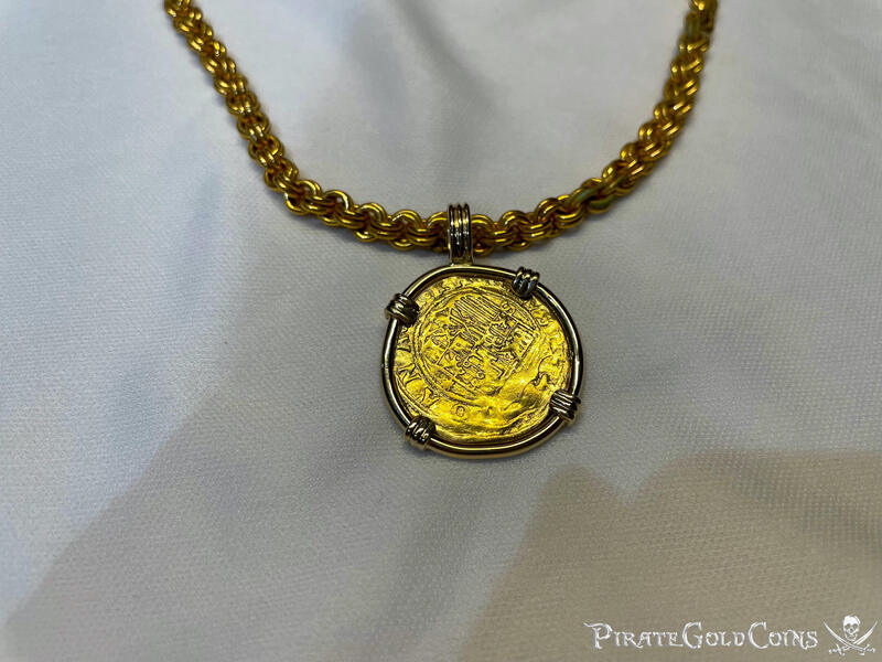 Spain 1 Escudo 1516-56 "Charles & Joanna" Pendant 12