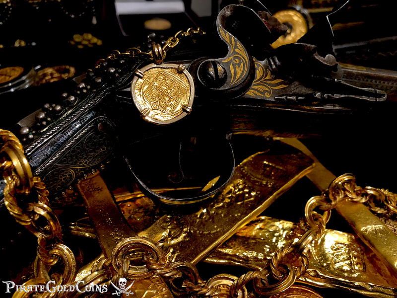 Authentic Spain 1 Escudo 1556-98 Gold Pendant Shipwreck Jewelry Treasure Coin 2
