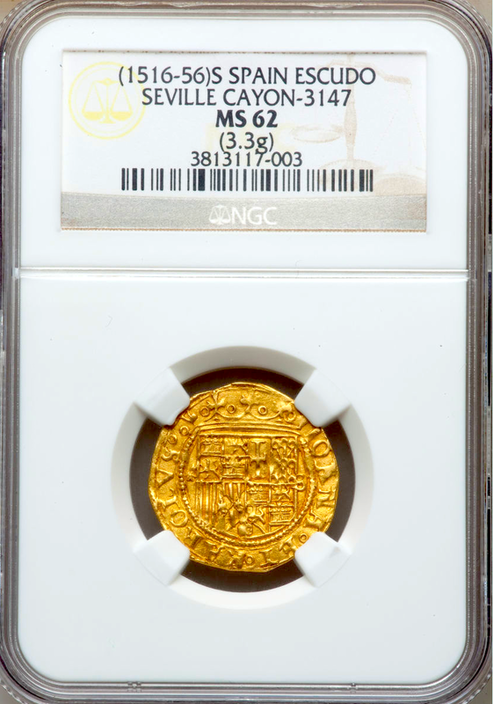Spain 1 Escudo 1516-1556 NGC 62