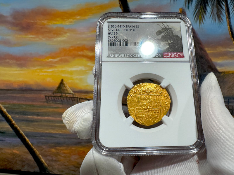 Spain 2 Escudos 1556-98 "Philip II" NGC 55 10
