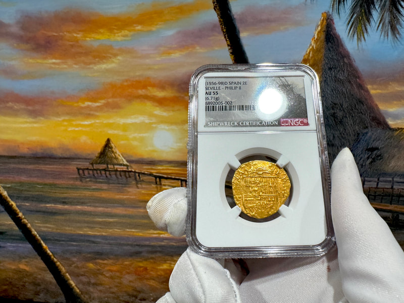 Spain 2 Escudos 1556-98 "Philip II" NGC 55 12