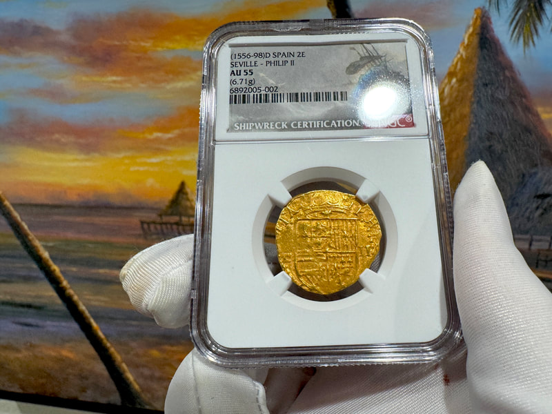 Spain 2 Escudos 1556-98 "Philip II" NGC 55 7