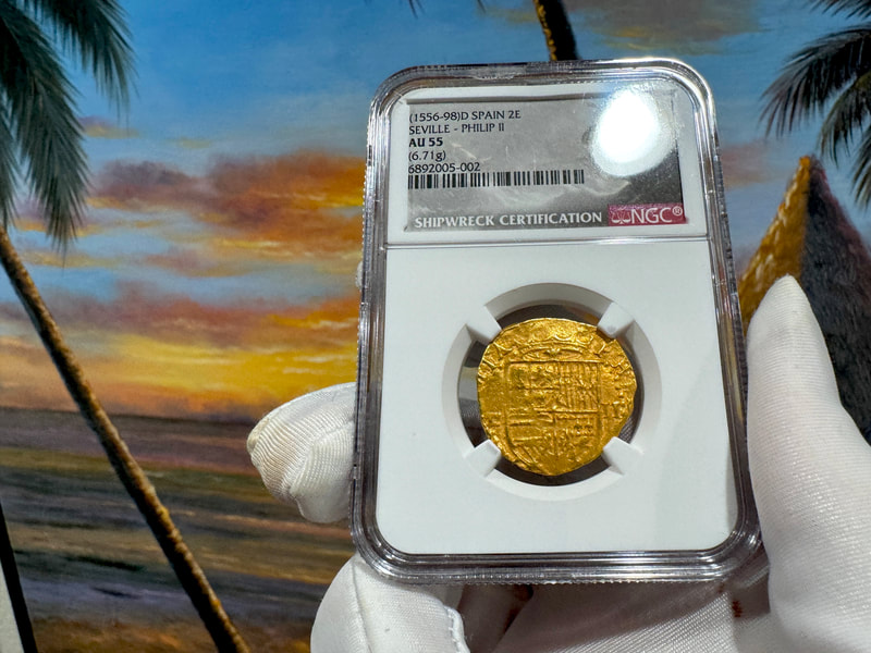 Spain 2 Escudos 1556-98 "Philip II" NGC 55 8