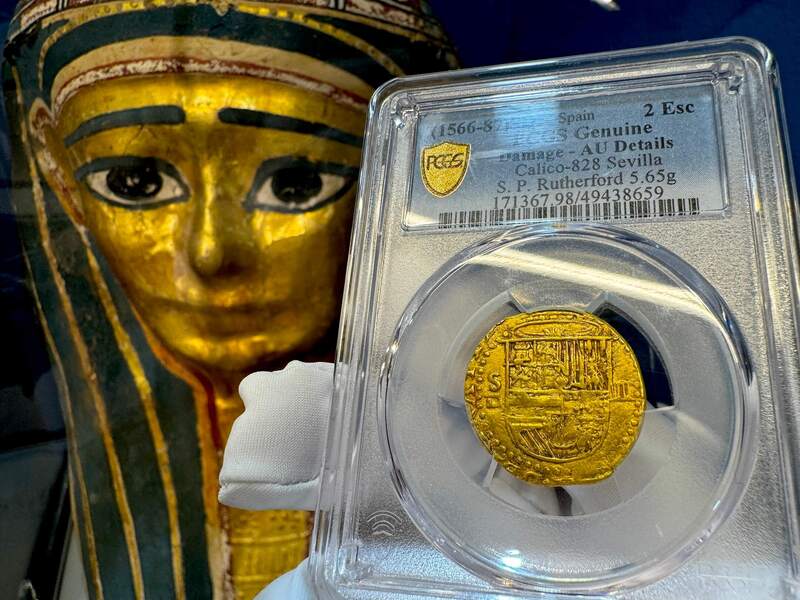 Spain 2 Escudos 156-98 "Philip II" PCGS AU 2