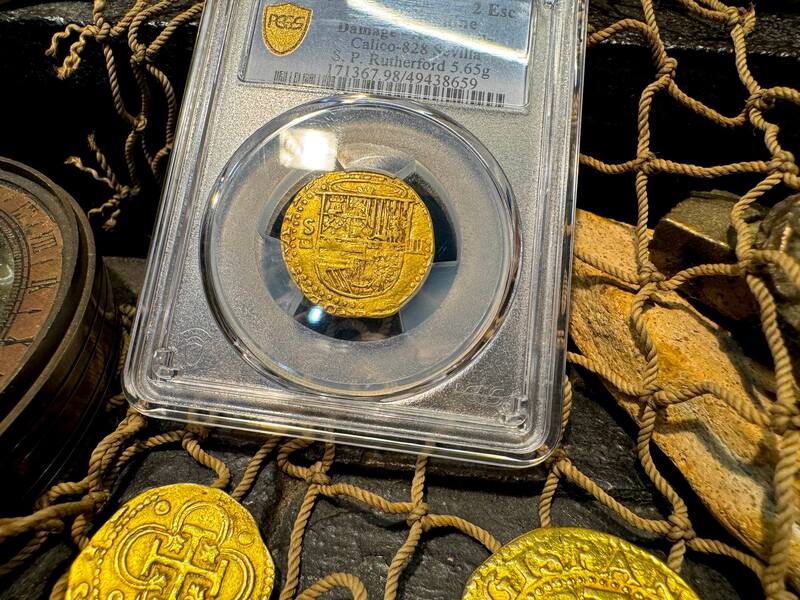 Spain 2 Escudos 156-98 "Philip II" PCGS AU 9