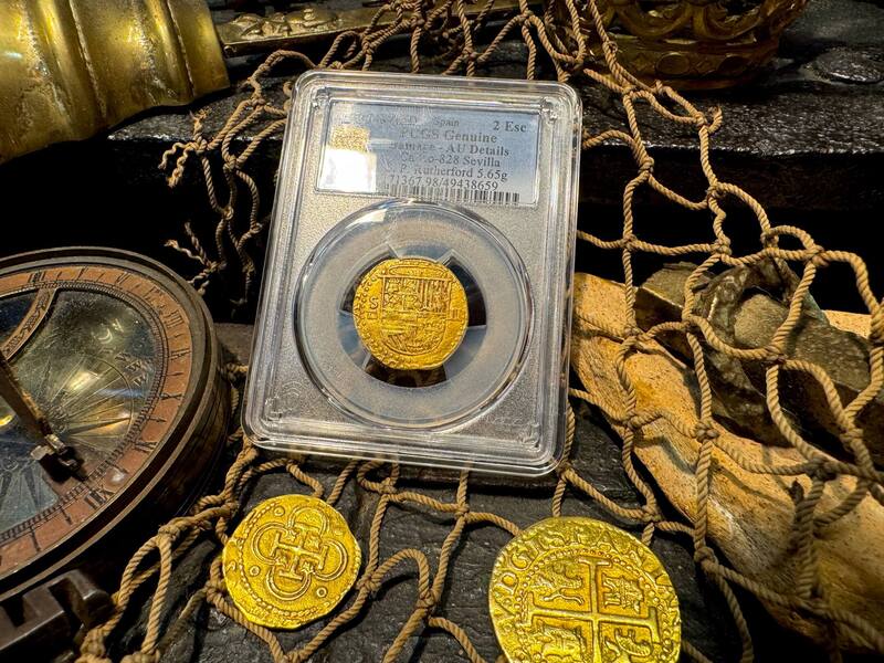 Spain 2 Escudos 156-98 "Philip II" PCGS AU 11