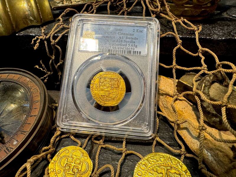 Spain 2 Escudos 156-98 "Philip II" PCGS AU 12