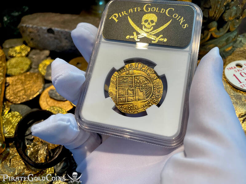 Spain 4 Escudos 1556-98 "Trophy Piece" NGC 55 8