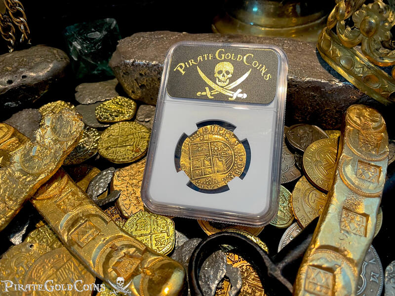 Spain 4 Escudos 1556-98 "Trophy Piece" NGC 55 14