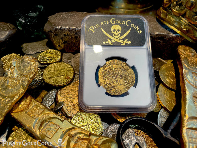 Spain 4 Escudos 1556-98 "Trophy Piece" NGC 55 17