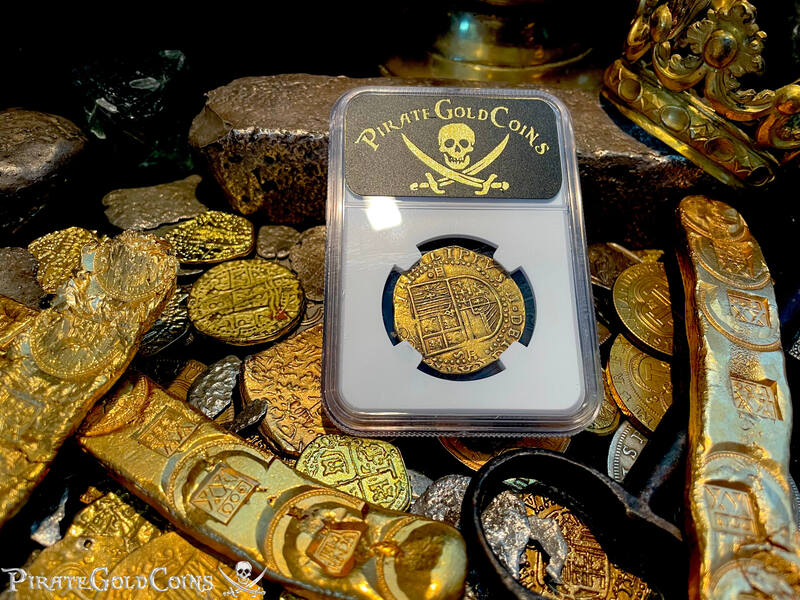 Spain 4 Escudos 1556-98 "Trophy Piece" NGC 55 20