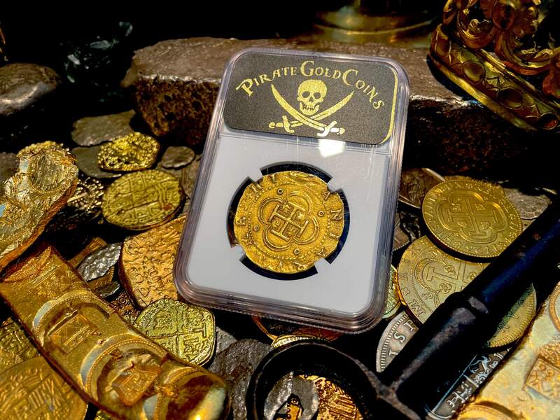 Spain 4 Escudos 1556-98 "Trophy Piece" NGC 58 14