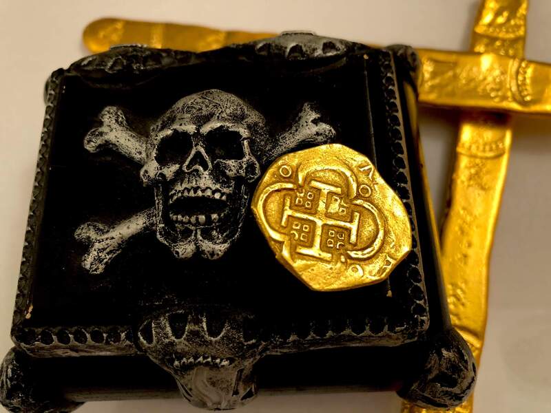 Spain 4 Escudos 1621-65 "Brute Style" Treasure Coin Raw 5