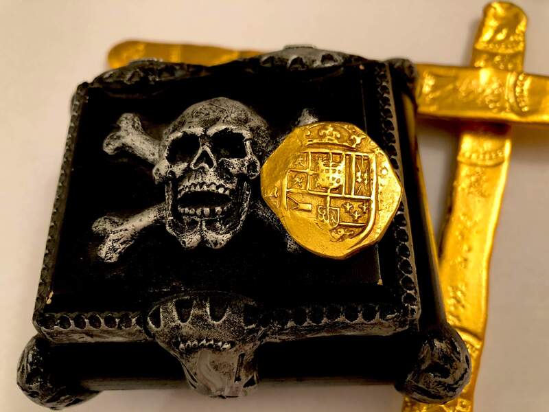 Spain 4 Escudos 1621-65 "Brute Style" Treasure Coin Raw 6