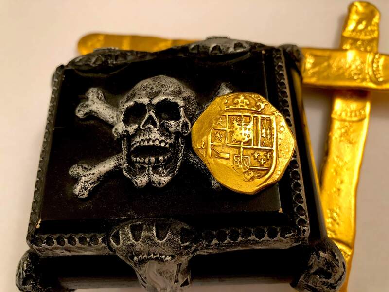 Spain 4 Escudos 1621-65 "Brute Style" Treasure Coin Raw 7