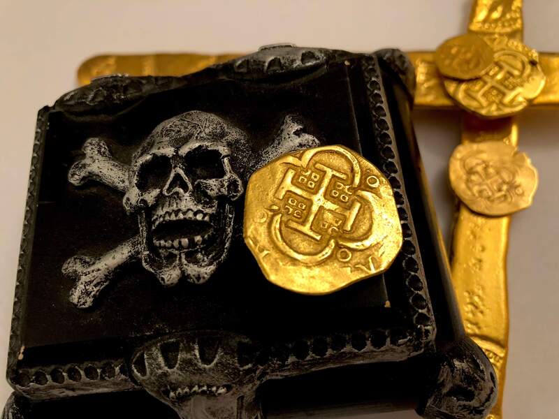 Spain 4 Escudos 1621-65 "Brute Style" Treasure Coin Raw 8