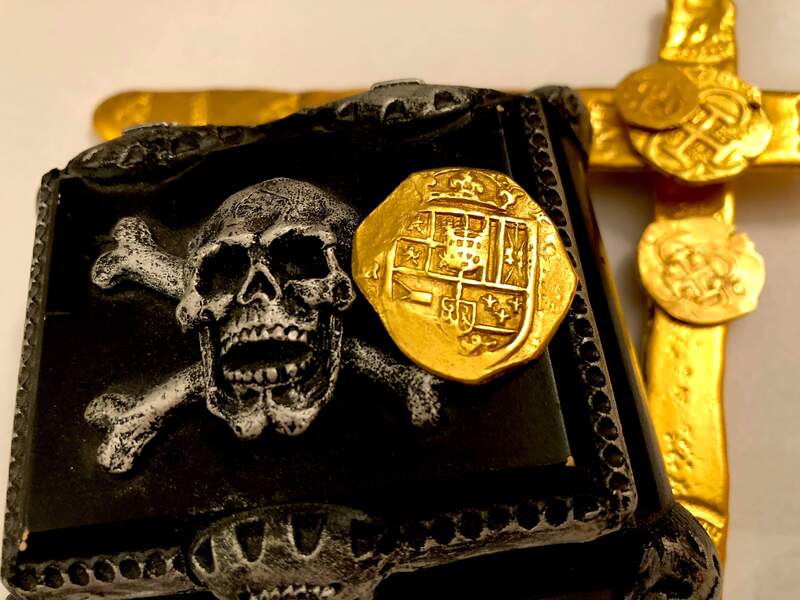 Spain 4 Escudos 1621-65 "Brute Style" Treasure Coin Raw 9