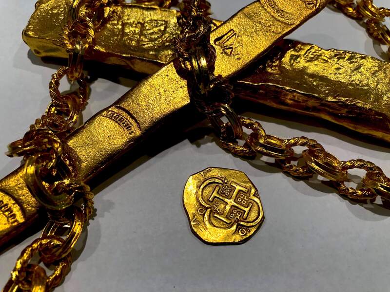 Spain 4 Escudos 1621-65 "Brute Style" Treasure Coin Raw 13