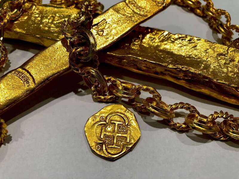 Spain 4 Escudos 1621-65 "Brute Style" Treasure Coin Raw 16